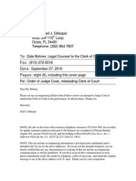 2010, 09-27-10, Fax & Affidavit, J Cook Mislead Clerk-Hillsborough 05-CA-7205