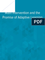 WP Math Intervention and The Promise of Adaptive Learning