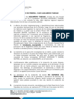 Comunicado de Prensa: Caso Alejandro Vargas 02.10.14