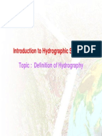 Introduction To Hydrographic Surveying: Topic: Definition of Hydrography