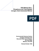 ESS Method 230.1: Total Phosphorus and Total Kjeldahl Nitrogen, Semi-Automated Method