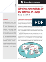 Wireless Connectivity For The Internet of Things: One Size Does Not Fi T All