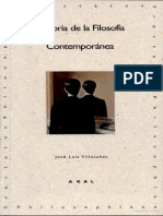 Historia de La Filosofía Contemporánea - José Luis Villacañas PDF