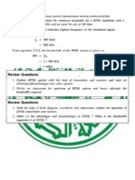 Bandpass Digital Communication System Solved Problems Tutorial Sheet