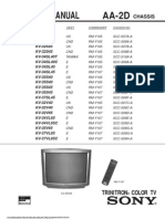 Sony TV - KV-xxS40 - S45 - SL40 - SL45 - V40 - V65 - VL65) AA-2D - Chassis - (