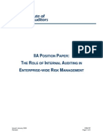 IIA POSITION PAPER The Role of Internal Auditing in Enterprise Risk Management