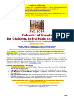 Calendar of Events - October 5, 2014