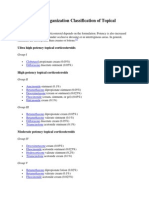 Classification of Topical Corticosteroids (WHO)