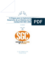 15 Etapas para La Implementación y Desarrollo de Un SGC ISO 9001