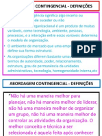 Abordagem Contingencial - Definições