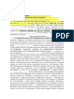 Acta Constitutiva Sociedad Anónima PDF