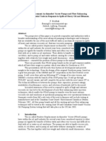 Positive Displacement Archimedes' Screw Pumps and Flow Enhancing Techniques. Essential