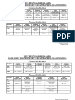 Date Sheet Mid Spring