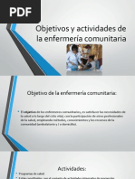 Objetivos y Actividades de La Enfermería Comunitaria