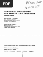 Gomez. Statistical Procedures Agriculltural PDF