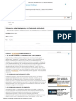 Diferencias Entre Inteligencia y Ci (Coeficiente Intelectual) PDF