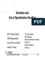 Deviation and OOS Handling