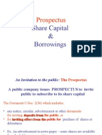 Prospectus & Shares & Borrowings