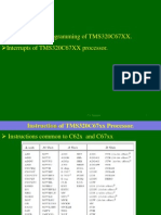 Contents:: Instruction and Programming of TMS320C67XX. Interrupts of TMS320C67XX Processor