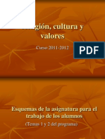 Religión, Cultura y Valores Temas 1-2