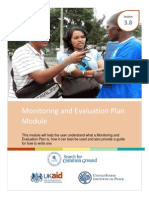 3.10 Monitoring and Evaluation Plan Module