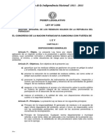 Ley 3956 - 09 de Gestion Integral de Los Residuos Solidos en La Republica Del Paraguay