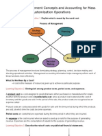 Basic Cost Management Concepts and Accounting For Mass Customization Operations