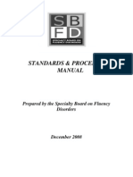 Standards and Procedures Manual For Stuttering