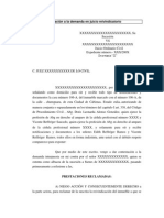 Contestación A La Demanda en Juicio Reivindicatorio