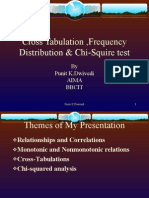 Cross Tabulation N Frequency Distribution