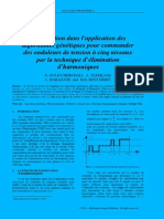 Contribution Dans L'application Des Algorithmes Génétiques Pour Commander Des Onduleurs de Tension À Cinq Niveaux Par La Technique D'élimination D'harmoniques