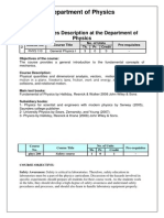 Study Plan Department of Physics (KAU)