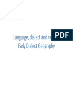 Dialect Geography Power Point PDF