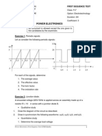 Power Electronics: First Sequence Test