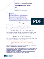 Measures of Spread PDF