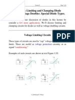 Lecture 9: Limiting and Clamping Diode Circuits. Voltage Doubler. Special Diode Types