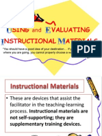 Using and Evaluating Instructional Materials