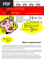 Motorcycling For Women: How To Choose A Beginner Bike