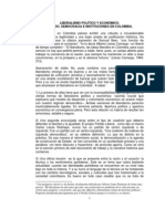 Liberalismo Político y Económico: Estado, Democracia e Instituciones en Colombia. Por: Camilo Pachón Pinzón.