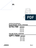 Topcon GPT 7500 User Manual