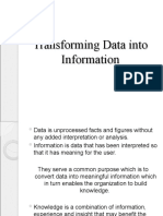 Transforming Data Into Information