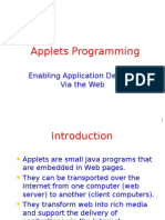 Applets Programming: Enabling Application Delivery Via The Web