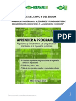 Indice Libro y Ebook Aprender A Programar Algoritmos Pseudocodigo Ingenieria PDF