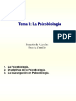 Tema 1 - La Psicobiología - Apuntes PDF