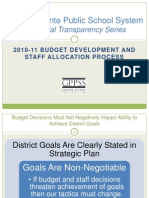 2010-11 GPPSS Staffing and Budgeting Process