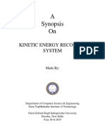 A Synopsis On: Kinetic Energy Recovery System