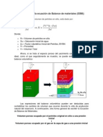 Deducción de La Ecuación de Balance de Materiales