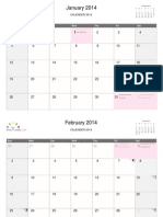 January 2014: Calender 2014