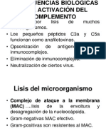 Consecuencias Biológicas de La Activación Del Complemento