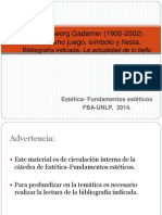 H G Gadamer La Actualidad de Lo Bello PDF